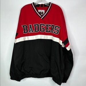 Vintage 58 Sports Wisconsin Badgers Pullover Windbreaker Jacket XXL